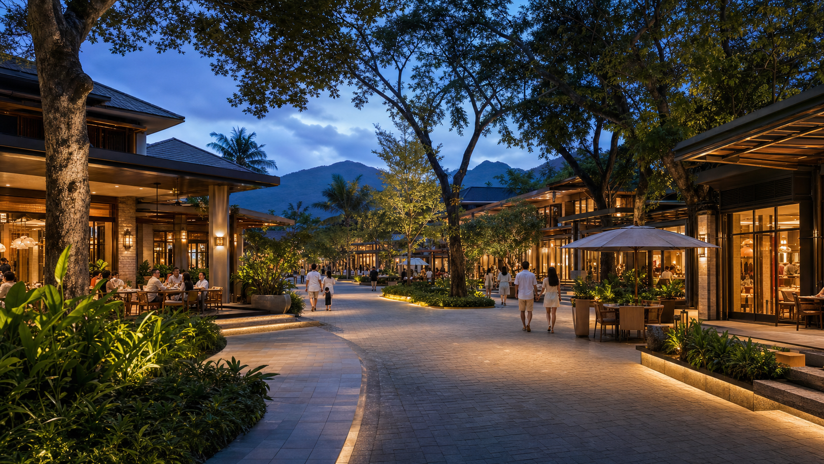 Vision of Paseo de Lipa's open-air retail and dining promenade