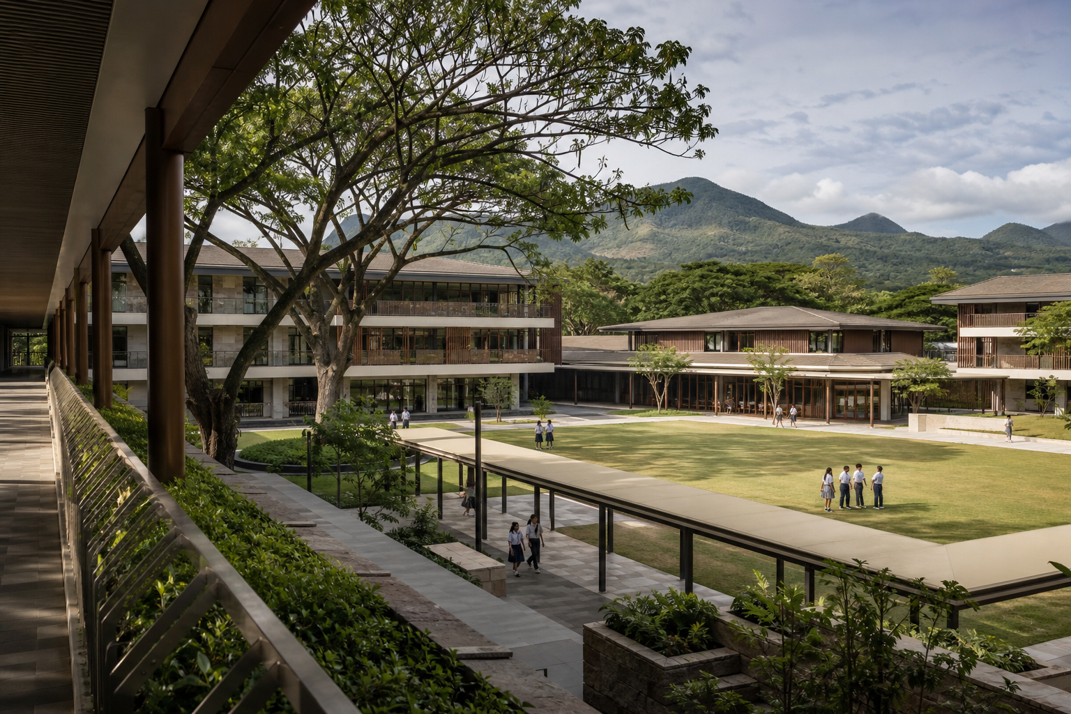 Vision of a premium tropical school campus at Paseo de Lipa