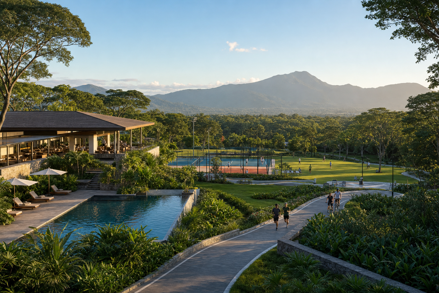 Vision of an active family club and recreation destination at Paseo de Lipa