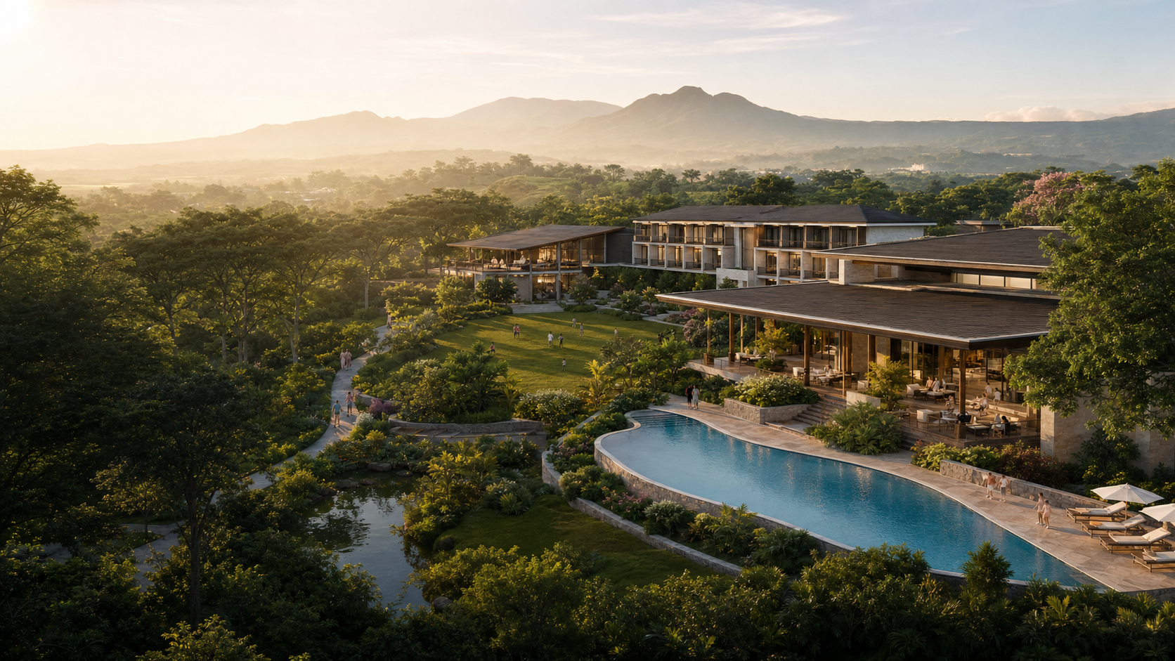 Vision of a premium nature-led leisure destination at Paseo de Lipa